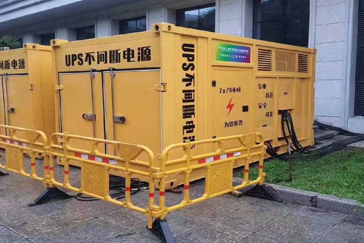 北关发电机租赁施工现场