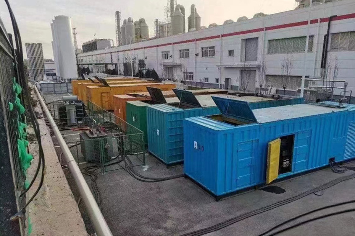 北关发电机租赁施工现场