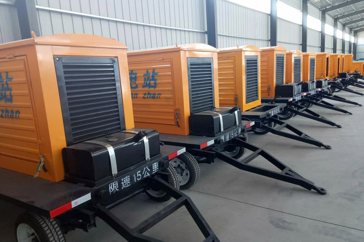 北关发电机租赁施工现场